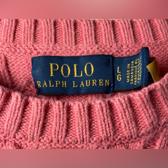 Ralph Lauren Pink Short Sleeve Sweater - Picture 3 of 5